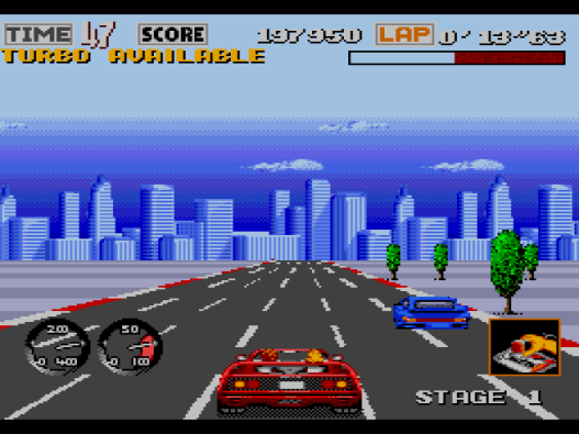 Turbo Outrun Sega Genesis Screenshots | RetroGamerClassics